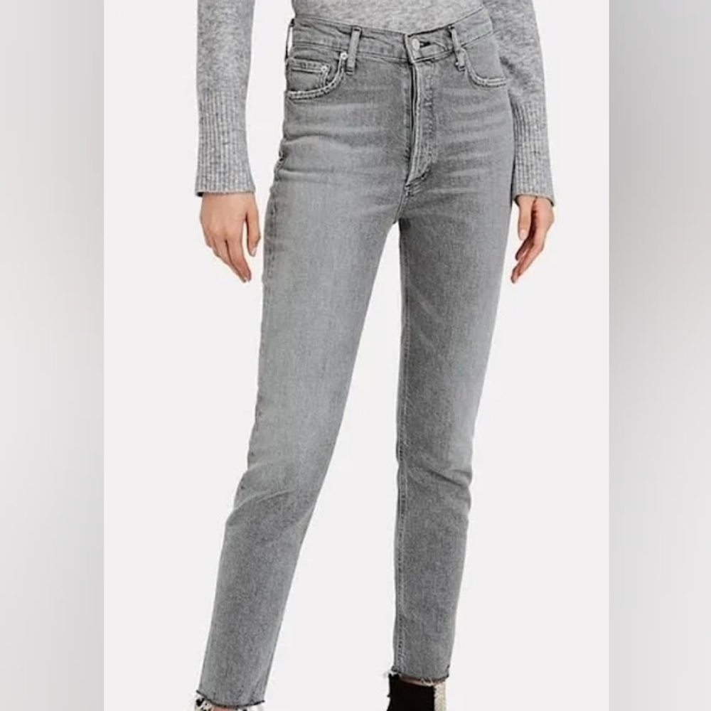 AGOLDE Nico High Rise Women's Light Gray Skinny Jeans 25